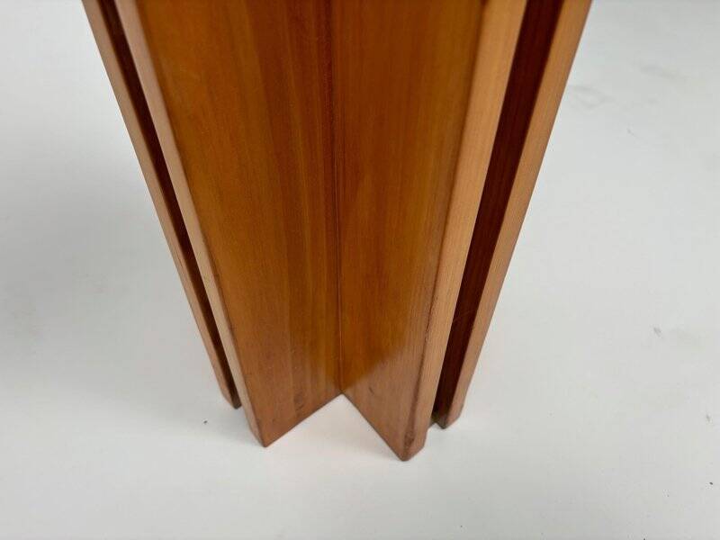 Wooden Quatour Table attributed to Carlo Scarpa for Gavina, Italy, 1973