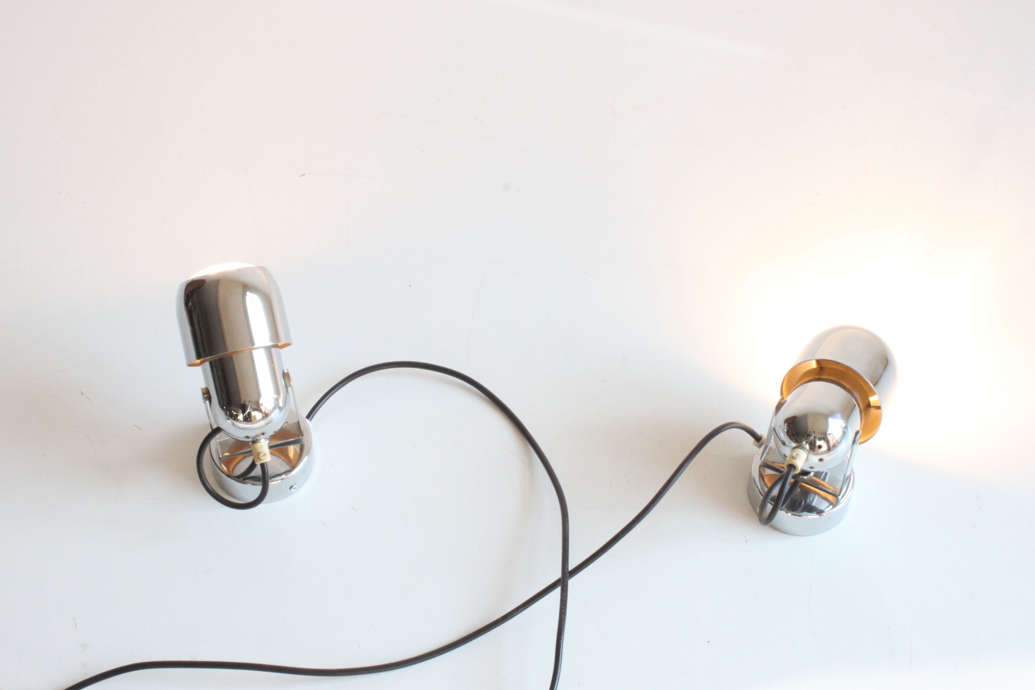 Space age chrome spotlights by Massive Belgium 1960s 70s