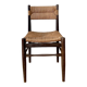 Wooden chair and brutalist straw