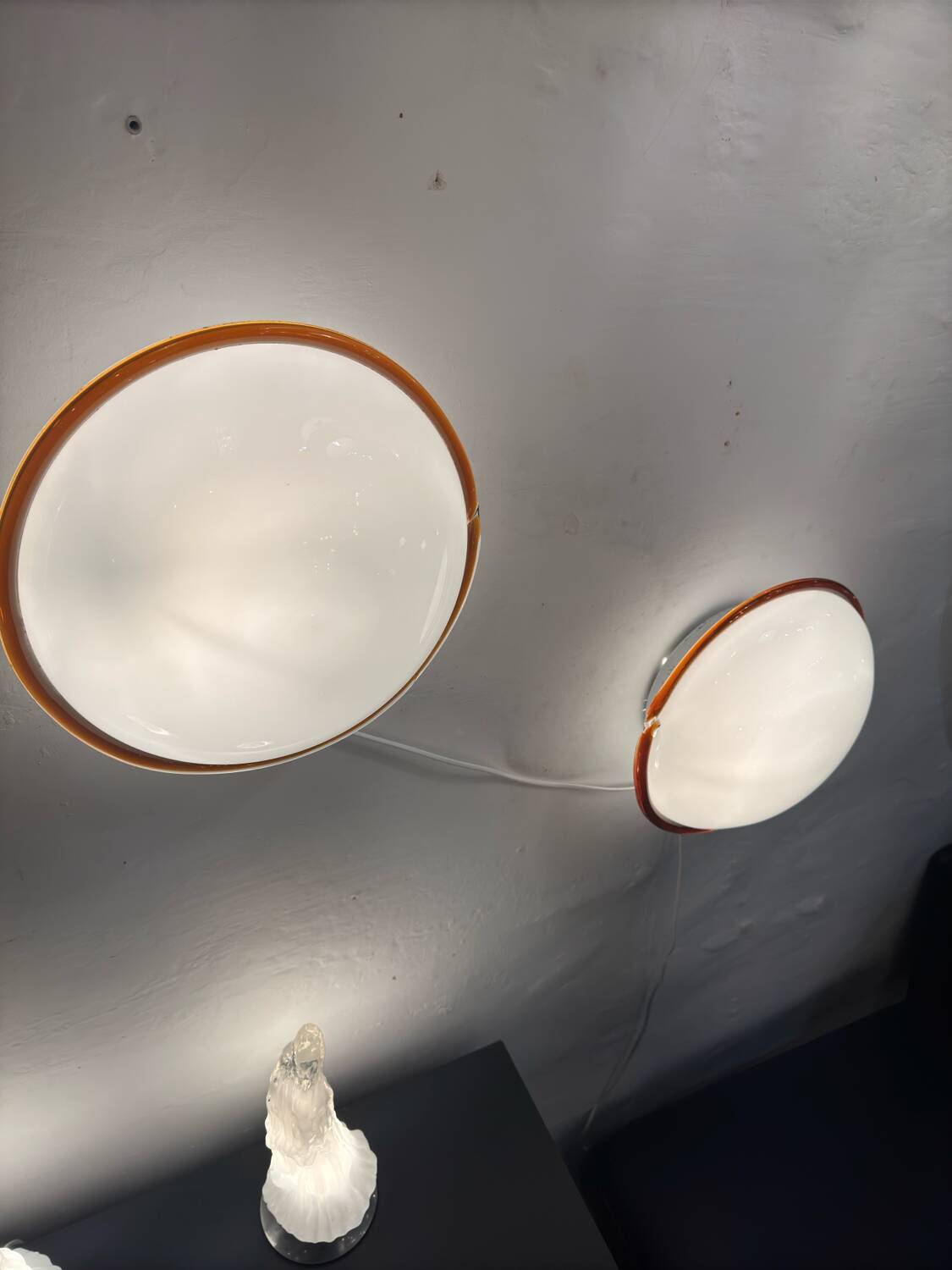 Pair of Leucos “Ronda” wall lights from the 70s