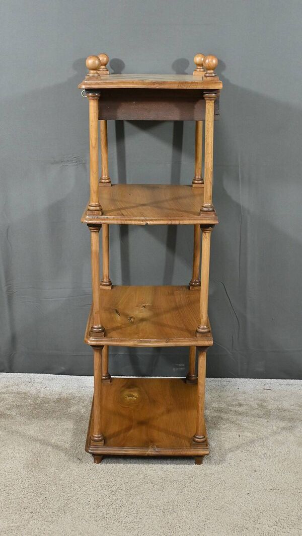 Petit Meuble Étagère en Noyer massif – 1900