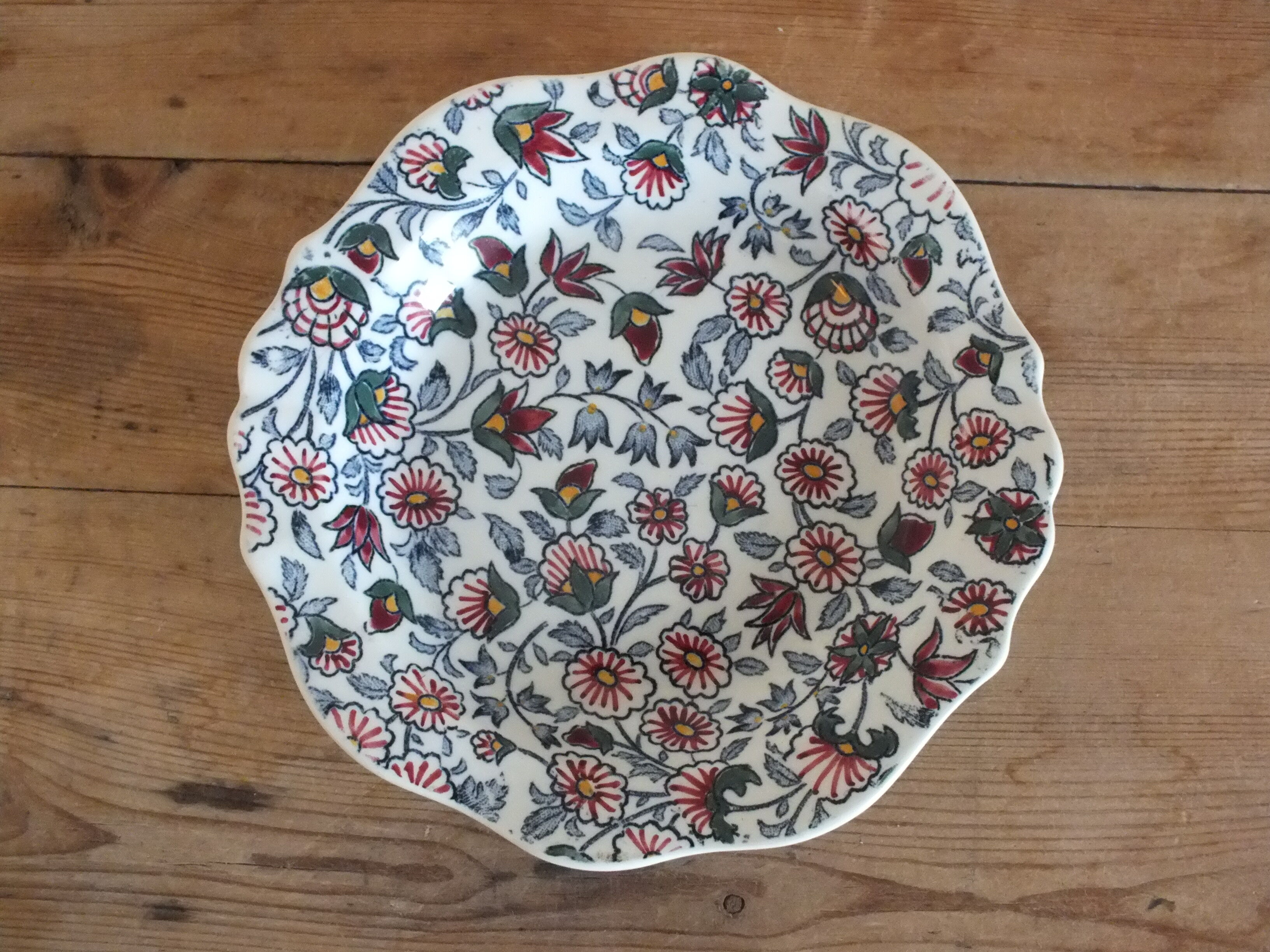 Cup, empty pocket in earthenware of Gien decoration Cashmere