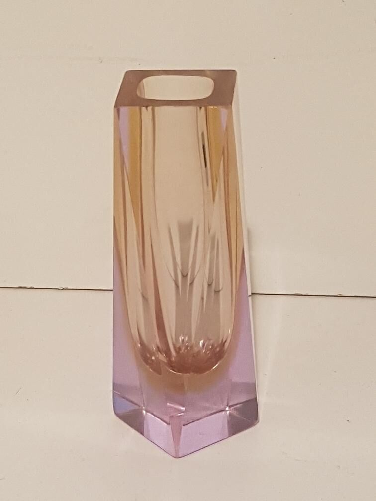 Sommerso glass Murano vase