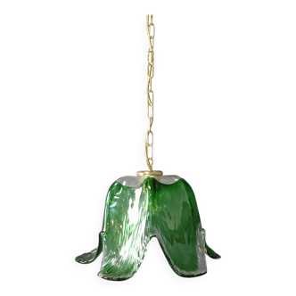 Suspension vintage en verre de Murano, pour Mazzega, années 1960