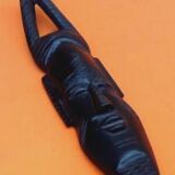 Masque à suspendre visage africain bois d'ébène