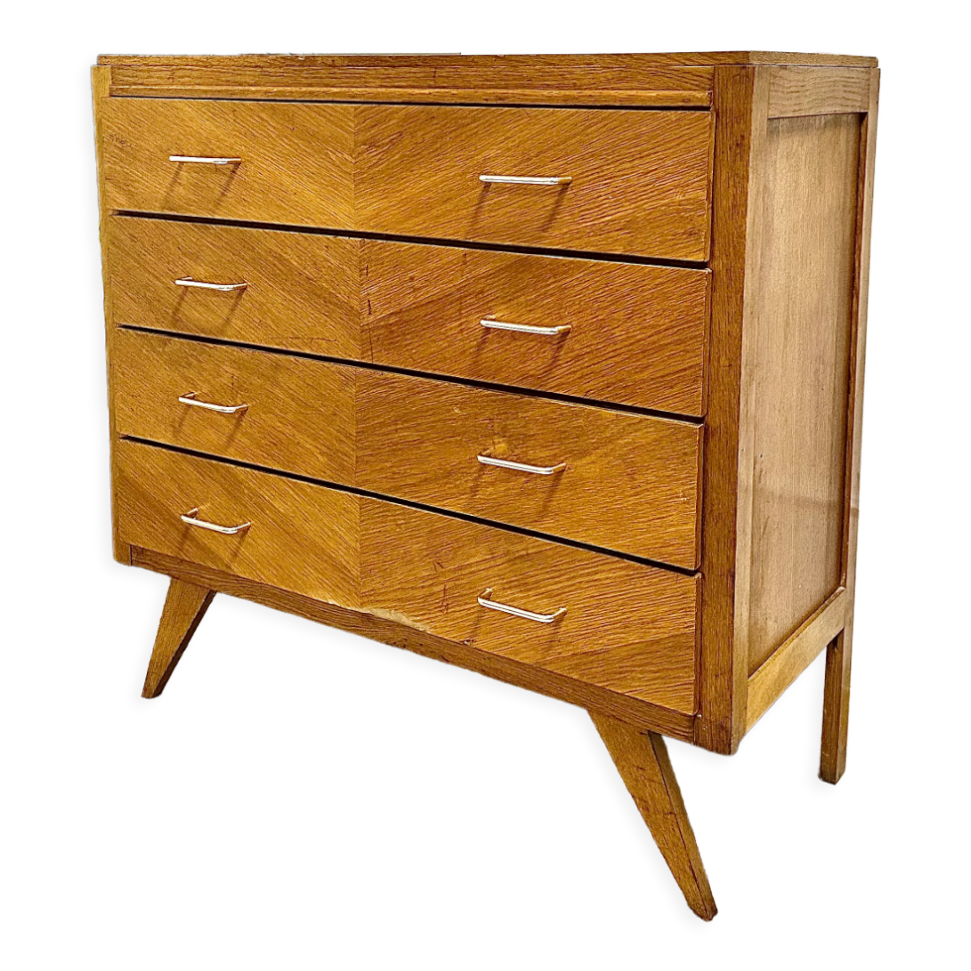 Vintage chest of drawers compass feet