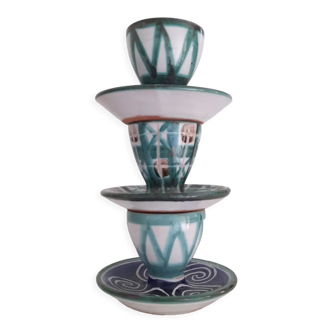Lot de 3 coquetiers Vallauris Robert Picault
