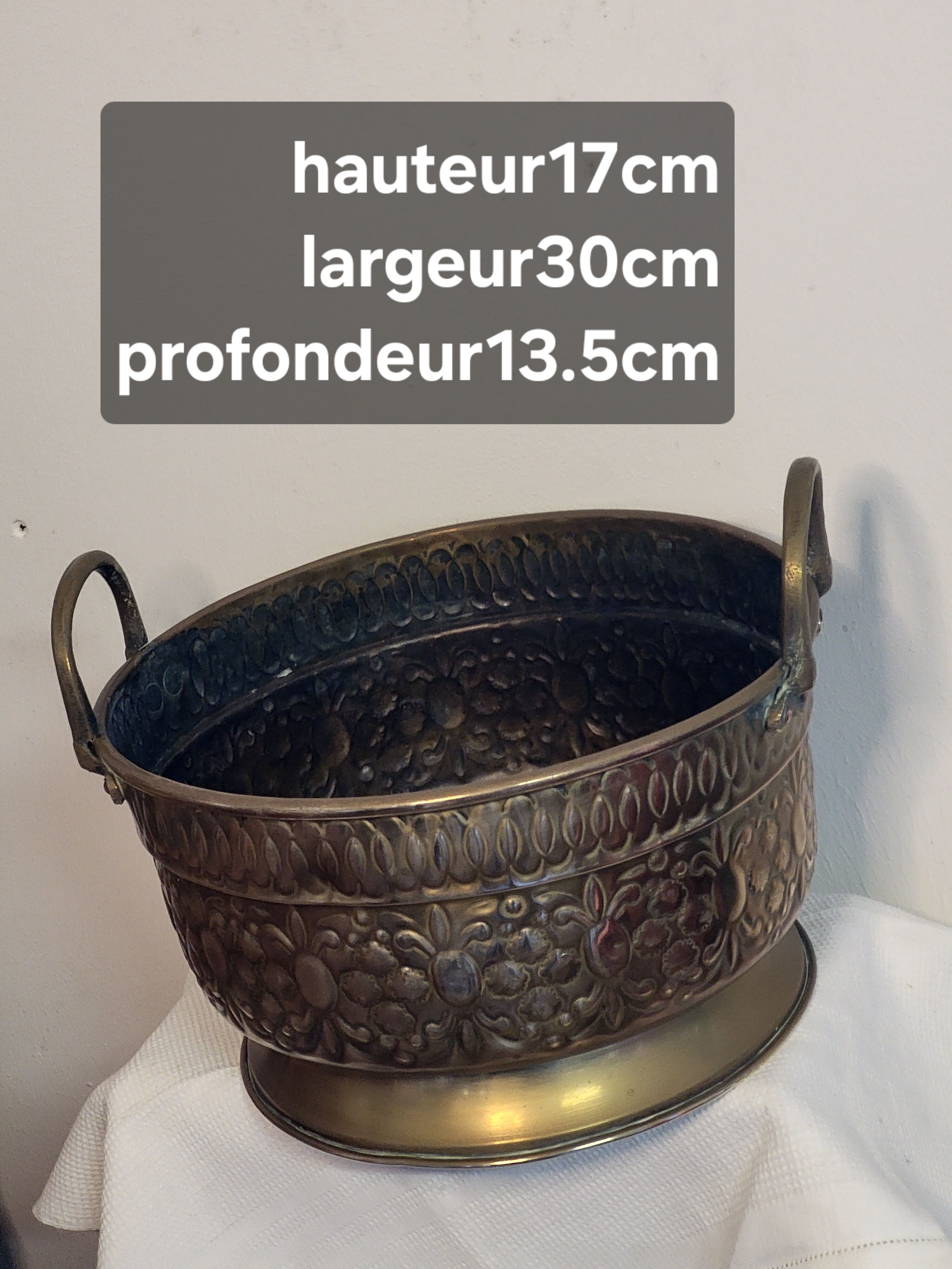 Brass cache pot