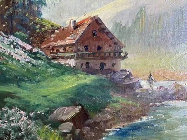 Toile, paysage de montagne de Chatelin