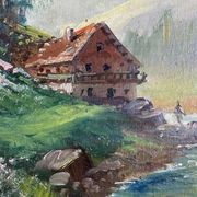 Toile, paysage de montagne de Chatelin