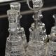 Silver-plated oil and pepper server in Art Deco style.