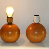 2 feet imt italy wood lamp (ball)