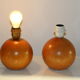 2 pieds de lampe bois imt italie (boule)