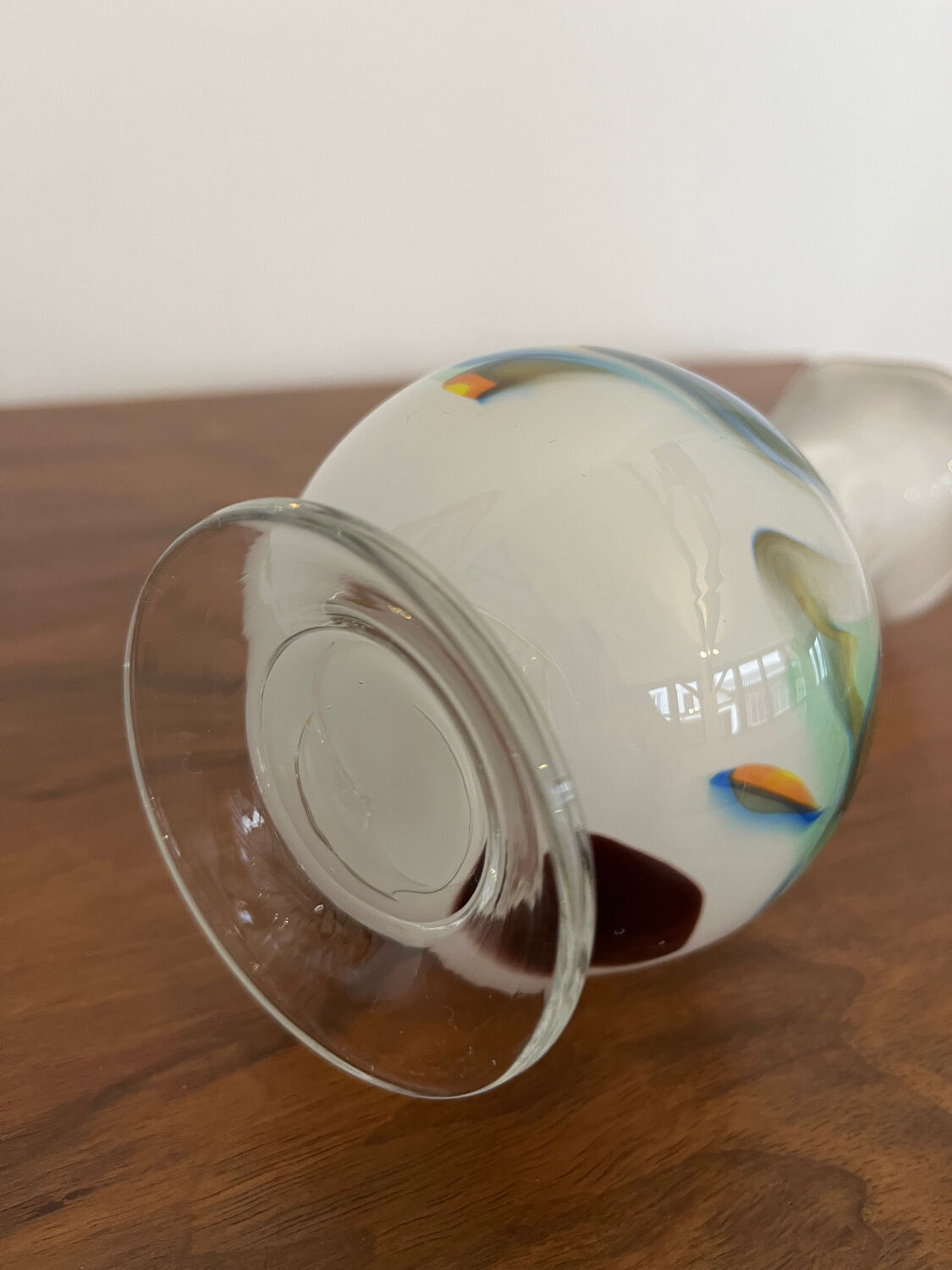 White speckled Murano vase