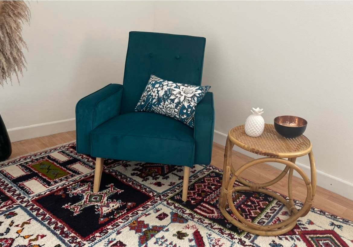 Duo of armchair back-of-year 50/60, restored