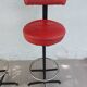 pair of high stools, leather, vintage, industrial