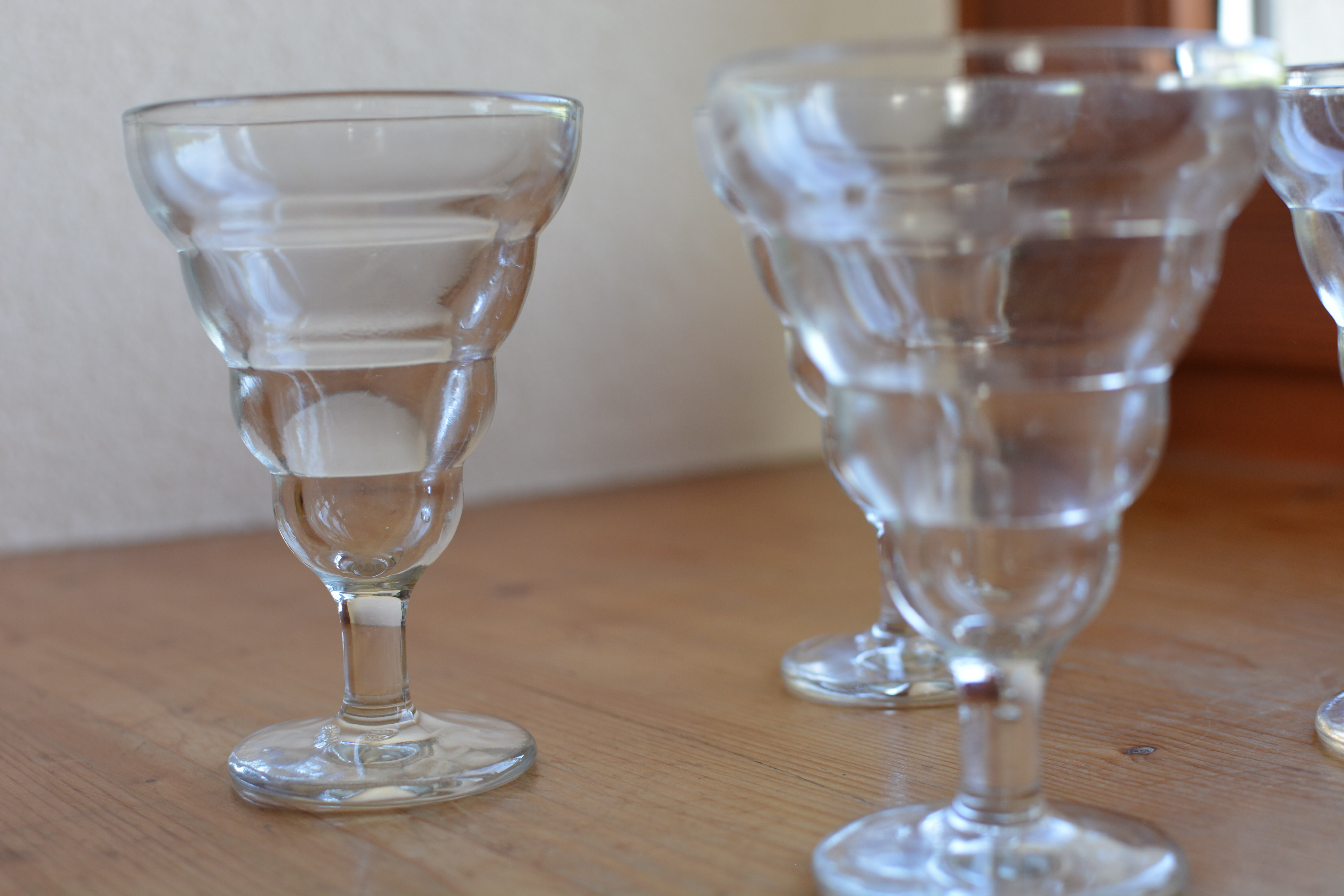 Lot de 4 ancien verres de bistrot français