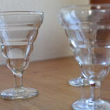 Lot de 4 ancien verres de bistrot français