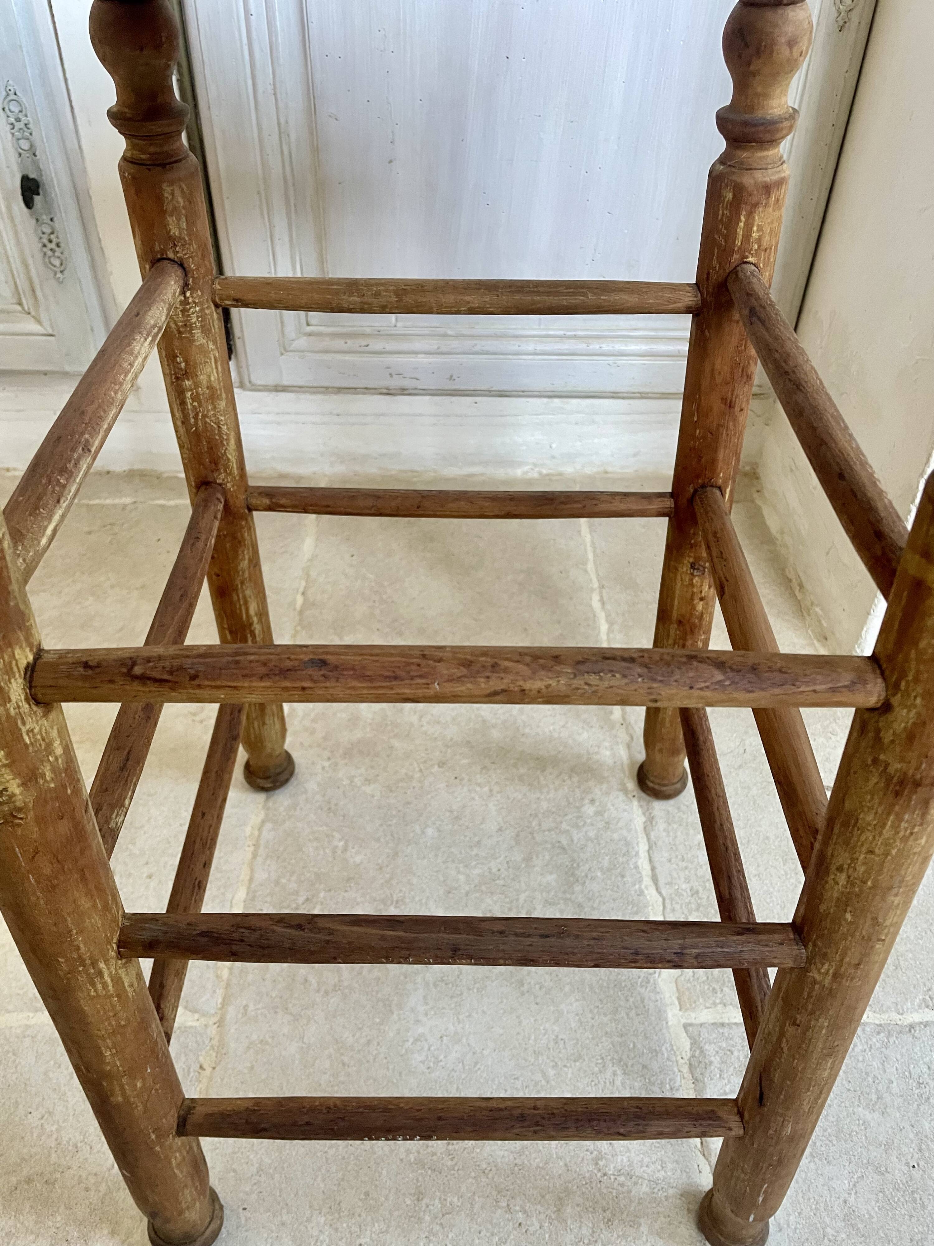 Old wooden bar stool