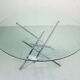 Theodore Waddell for Cassina 714 Tensegrity Chromed Steel Dining Table, 1980s