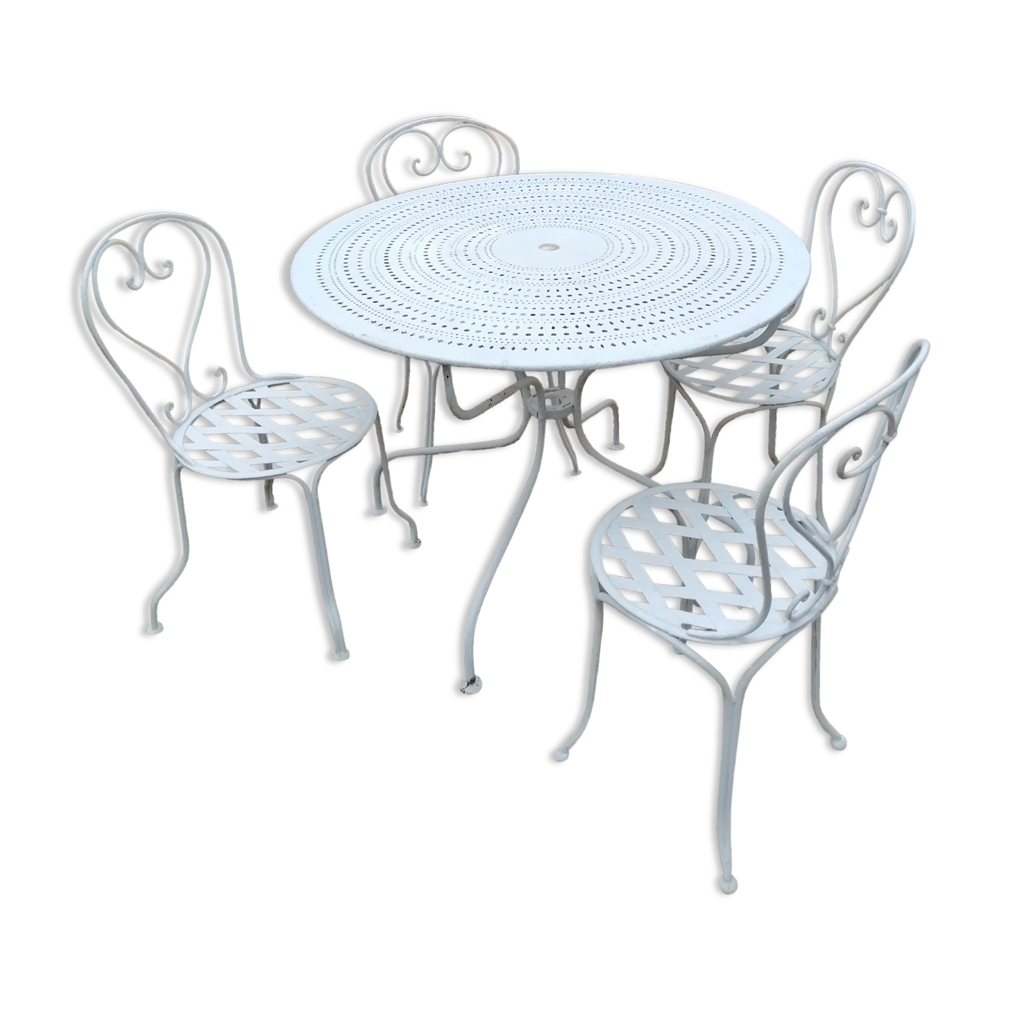 Antique wrought iron garden furniture