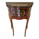 Louis XV bedside table or gueridon with floral motifs, 19th century.