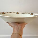 Oval and hollow dish longwy model "cézarine" art deco 30s