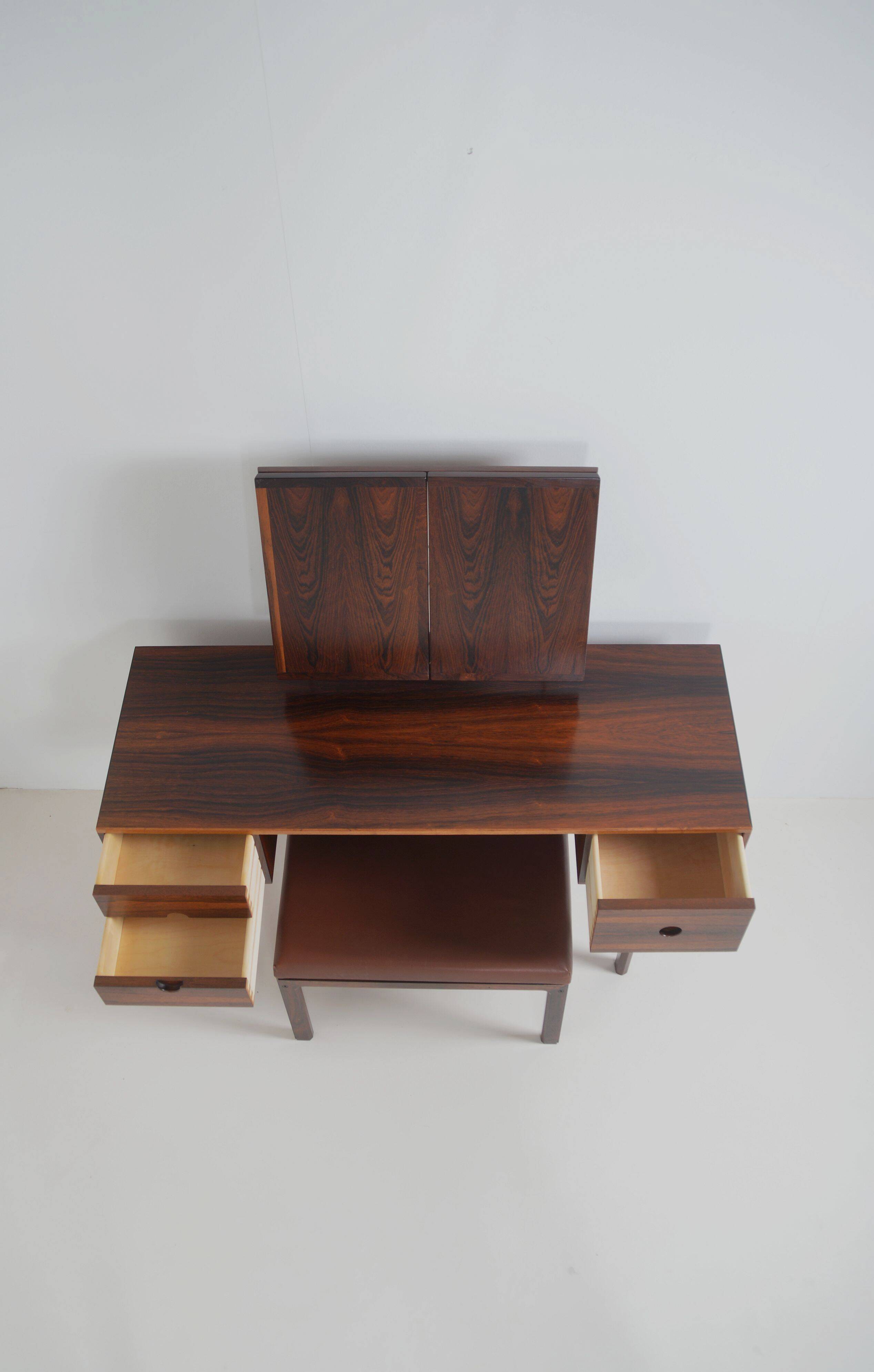 Danish dressing table in rosewood by Kai Kristiansen for Aksel Kjersgaard