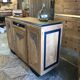 Wood and black buffet