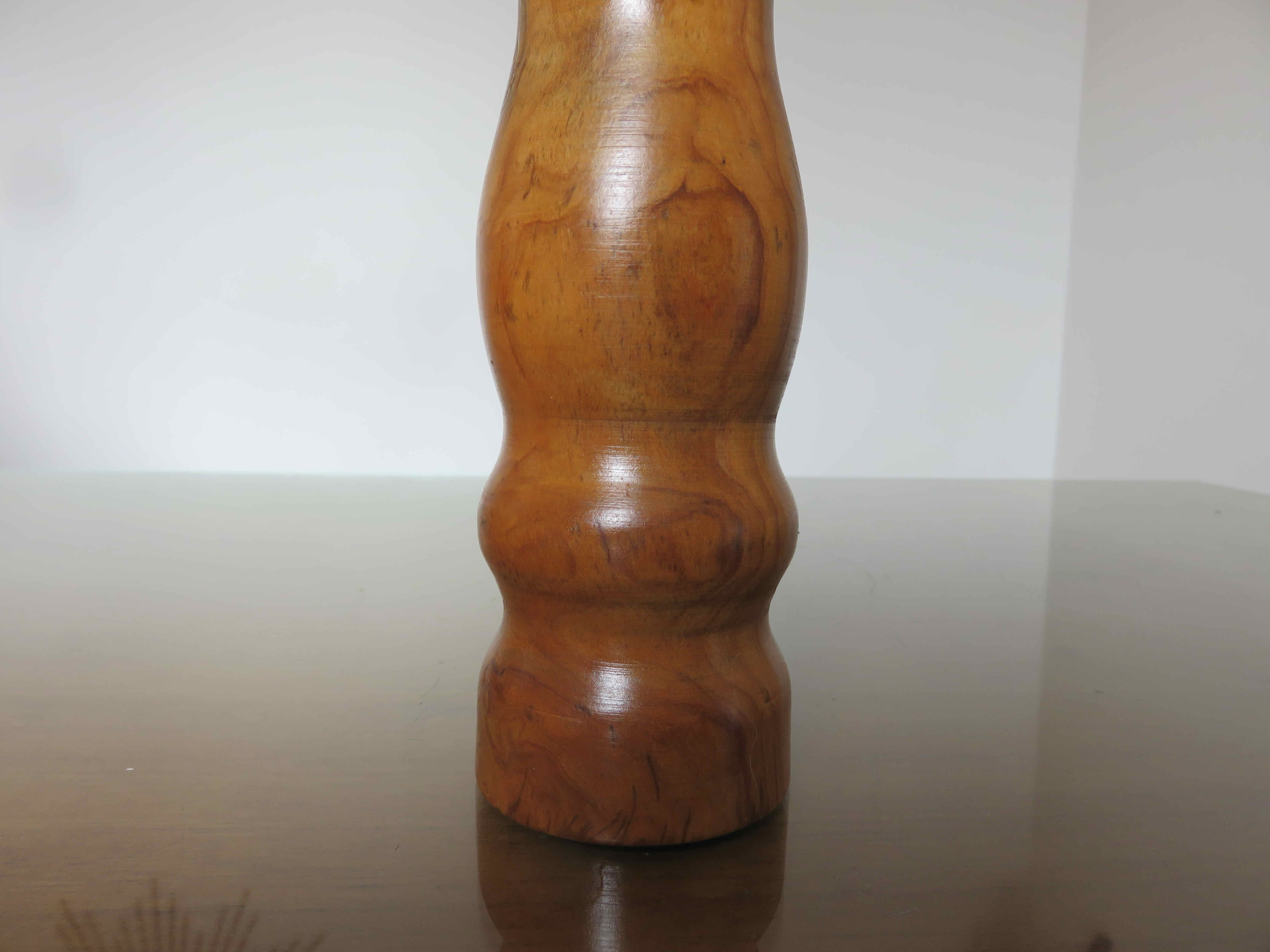 Olive wood pepper mill made in Spain 60s