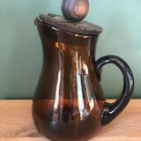 Amber glass pitcher