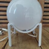 Original opaline globe lamp support metal white patinated dp 0922213