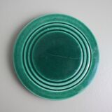 Set of 4 coasters in glass in green earthenware