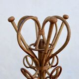 Vintage Bamboo and Rattan Parrot Coat Rack, 1960s