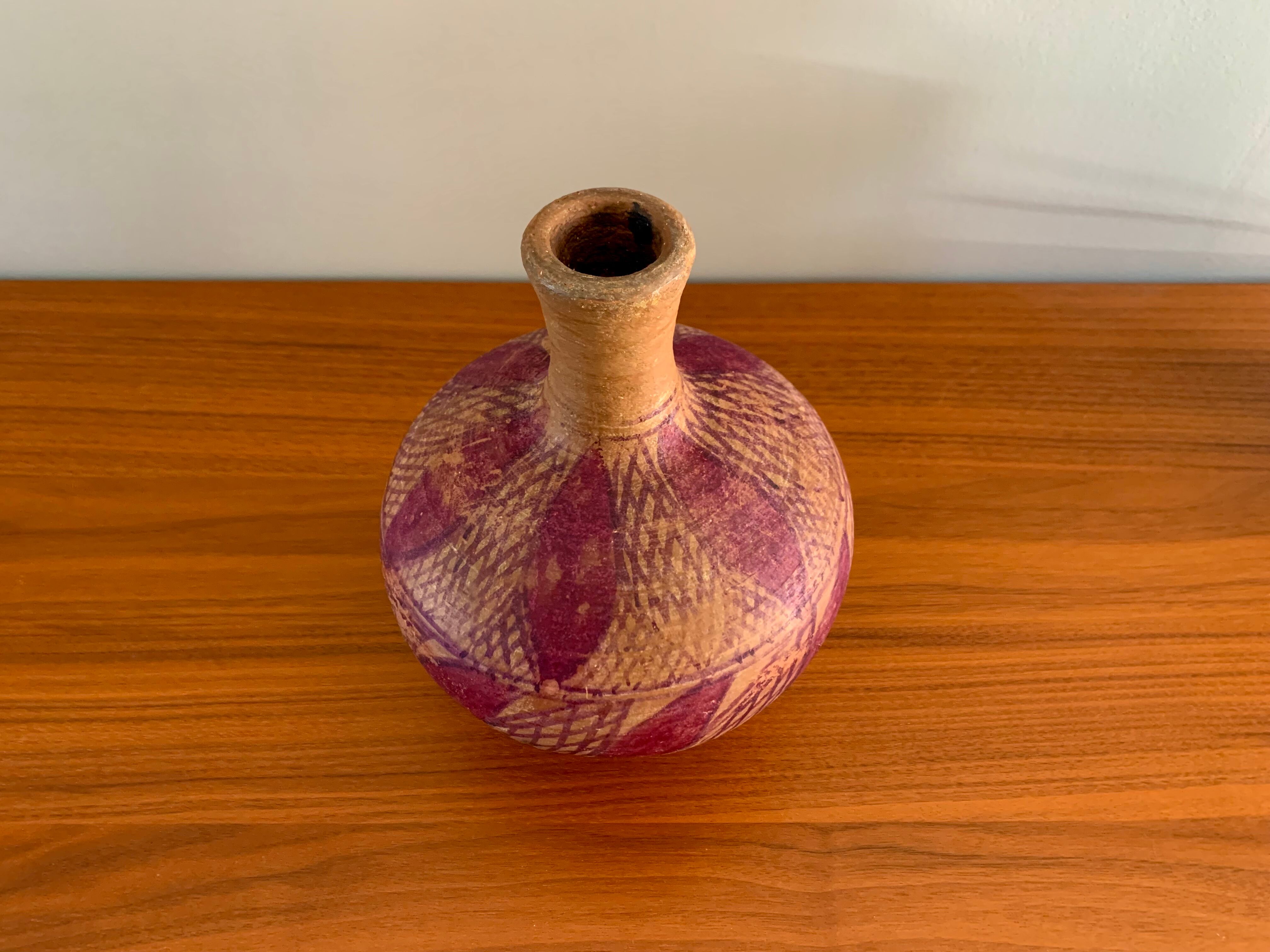 Berber vases in hand-painted terracotta period around 1920 / orientalist / ceramics