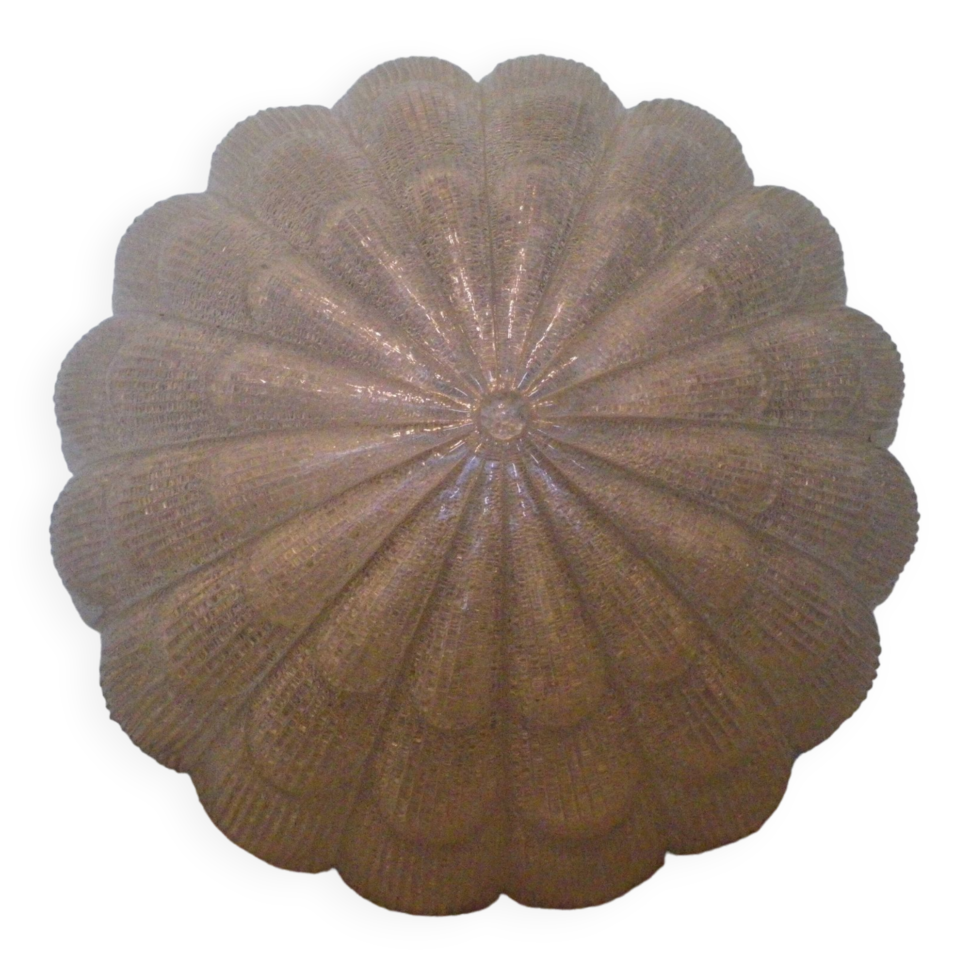 Flower-shaped press glass and glass ceiling light