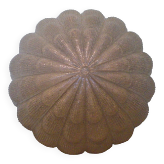 Flower-shaped press glass and glass ceiling light