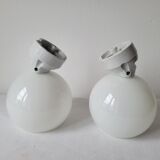 Onyx lamp and opaline wall lamps