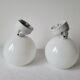 Onyx lamp and opaline wall lamps