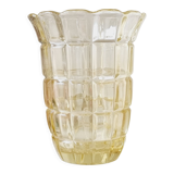 Yellow crystal vase