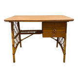 Vintage rattan dressing table desk