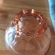 6 small vintage pink glass dessert bowls.