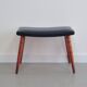 Tabouret en teck et cuir