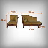 Mahogany Méridienne, Restoration period – Early 19th century