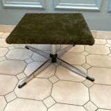Ottoman vintage chrome and carpet
