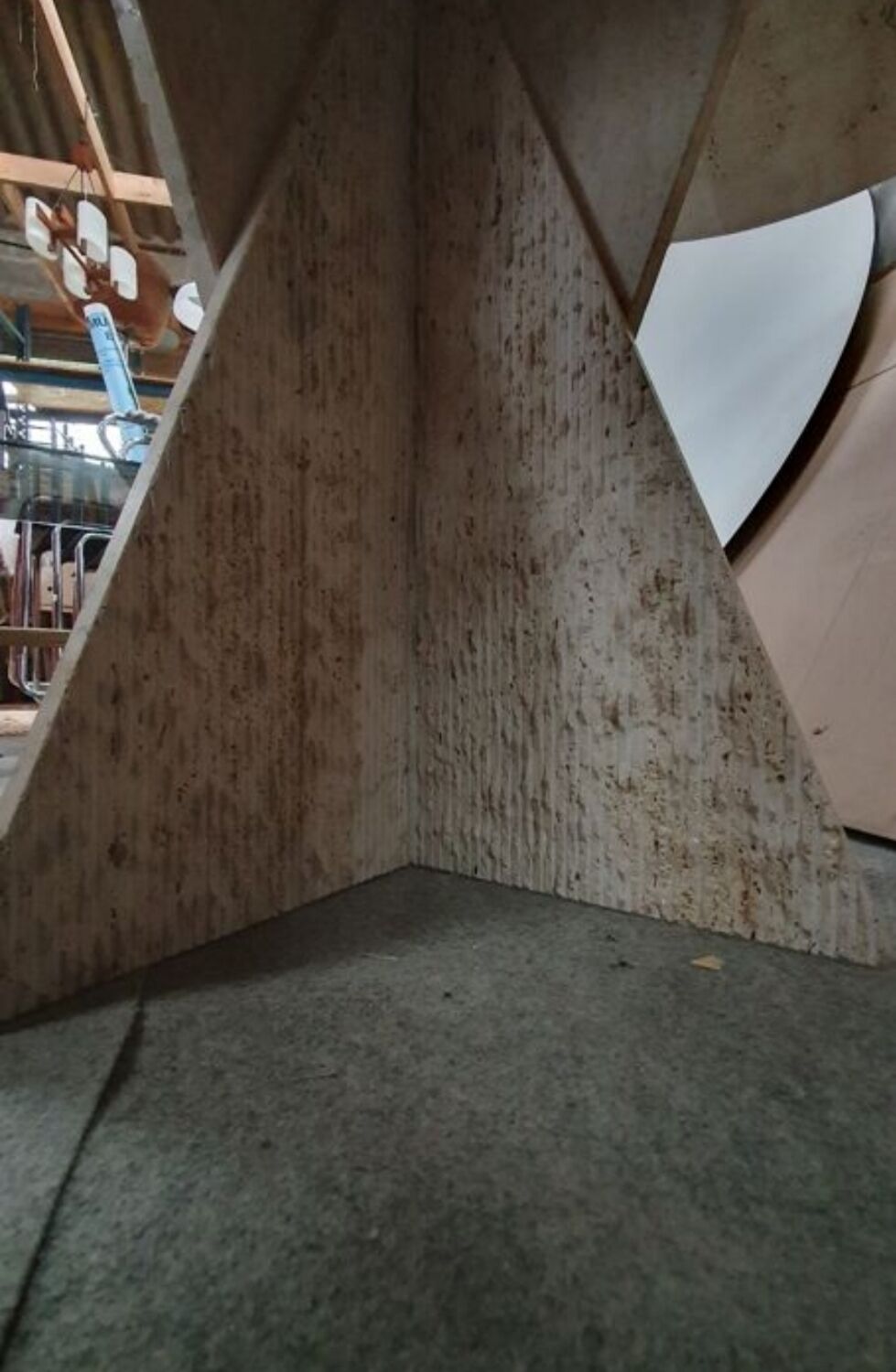 80s travertine dining table