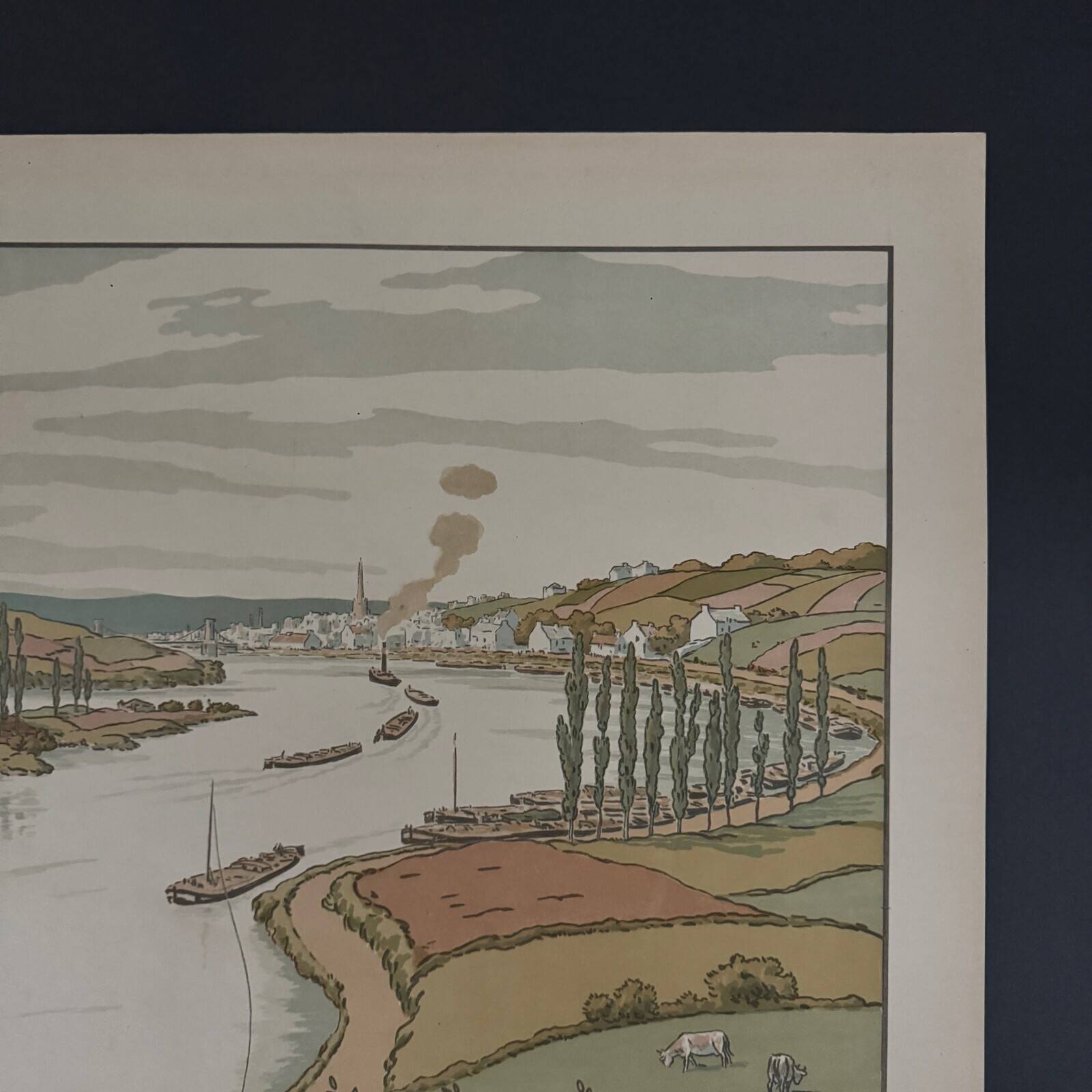 Lithographie par Henri Rivière Les Aspects de la Nature - Le Fleuve