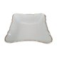 Saladier carré en porcelaine MCP Czecoslovakia blanche et liseré doré