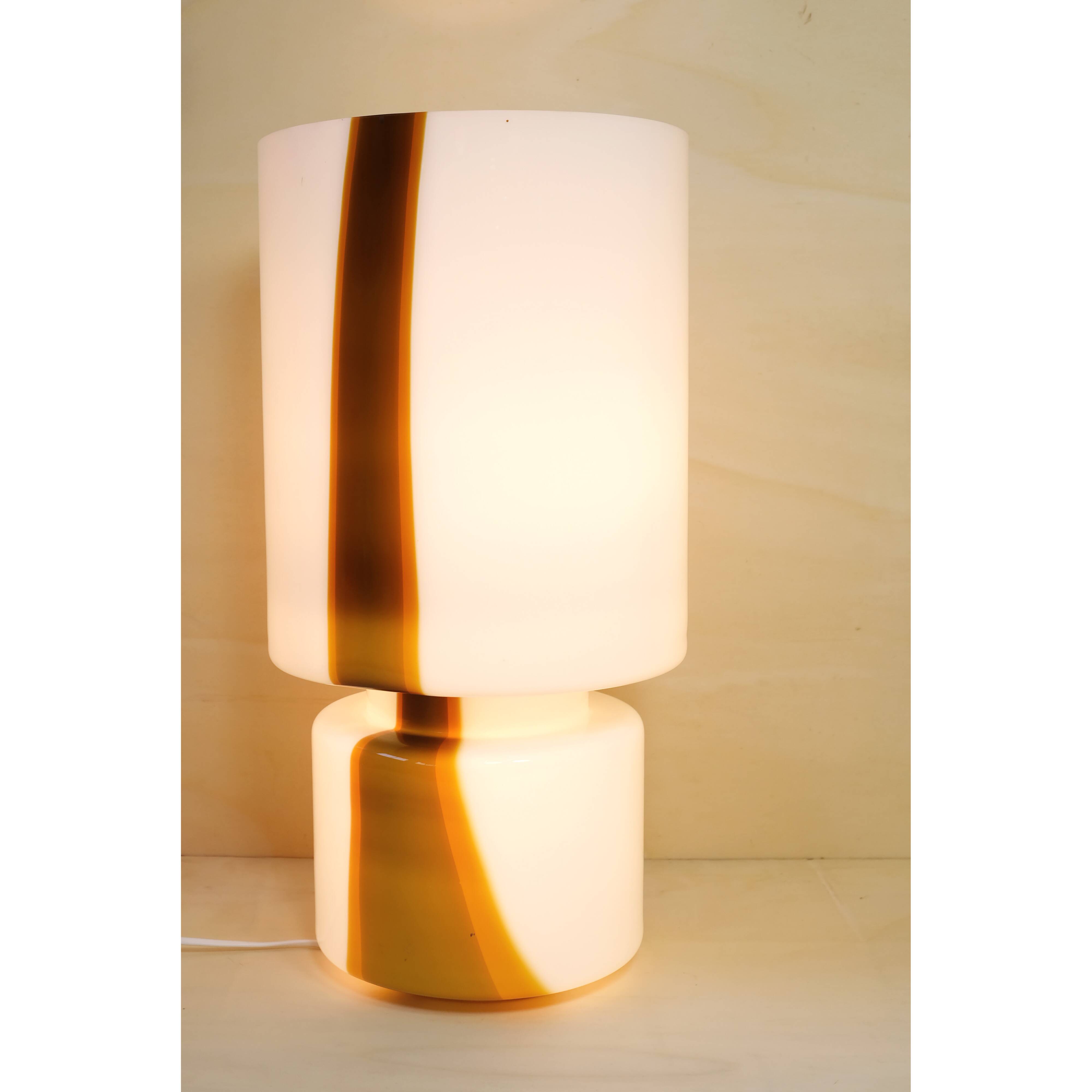 Large Italian glass table lamp.