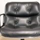 Charles Pollock leather office chair, Knoll edition, 1970
